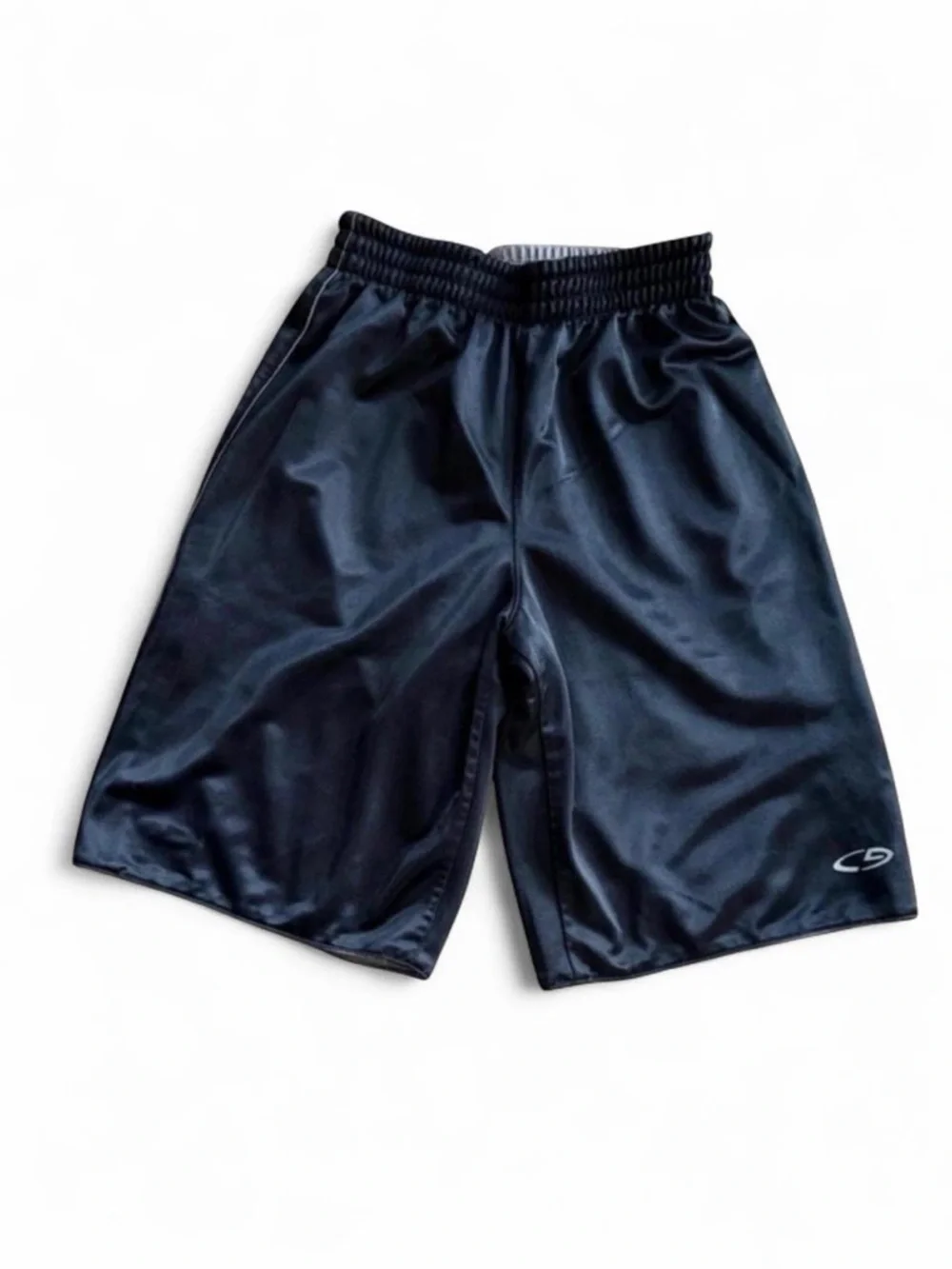 C9 Champion Boys Reversible Mesh Athletic Shorts Gray Black Large